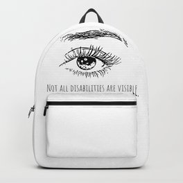 Not all disabilities are visible. Backpack