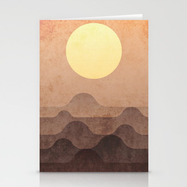 sunrise, hills Stationery Cards