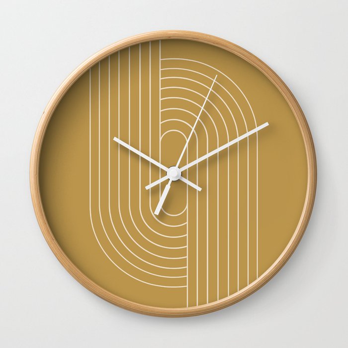 Oval Lines Abstract XXXVII Wall Clock