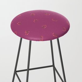 Branches With Red Berries Seamless Pattern on Magenta Background Bar Stool