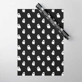 Black and White Ghosts Wrapping Paper