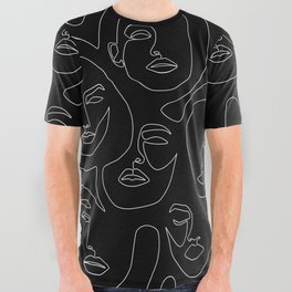 Faces in Dark All Over Graphic Tee