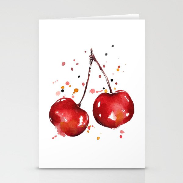 Cherry Splash Stationery Cards