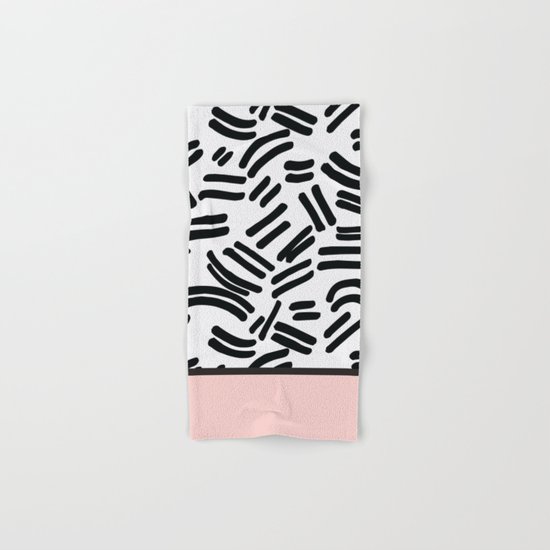 Patterned & Pink Hand & Bath Towel