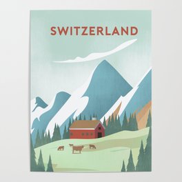 switzerland alps poster Poster