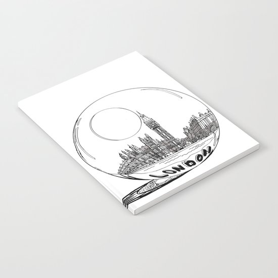 London in a glass ball Notebook