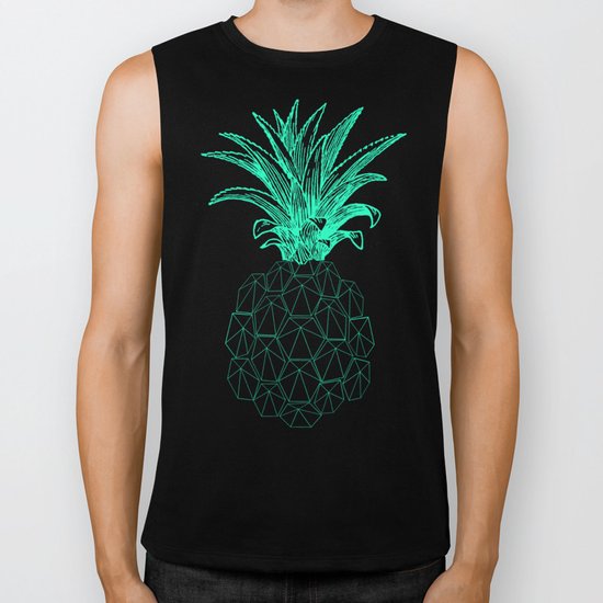 pineapple got the blues Biker Tank