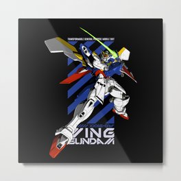 Wing Gundam Metal Print