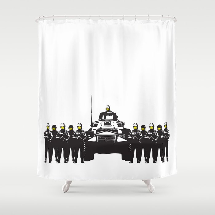 Shower Curtain By Pupkat Society6, Banksy Shower Curtain