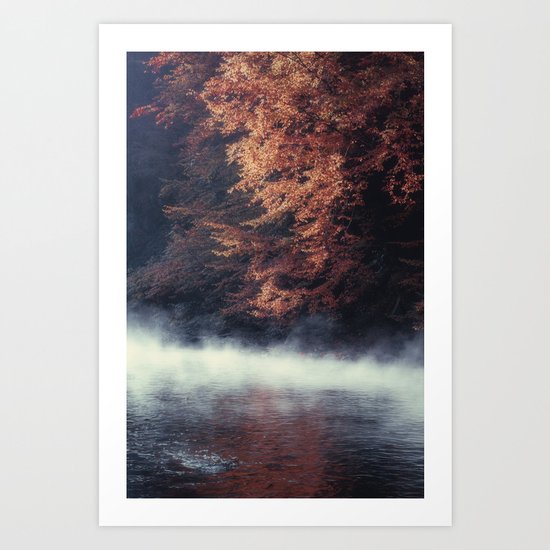 Nature's Mirror - Fall on the River Art Print