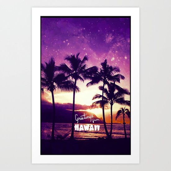 Greetings from Hawaii - for iphone Art Print