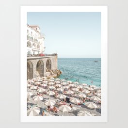 Marina Grande Beach Photo | Amalfi Coast Town In Italy Art Print | Summer Landscape Travel Photography Art Print