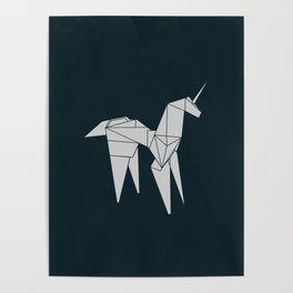 Blade R. Unicorn, Origami Artwork for Wall Art, Prints, Posters, Tshirts, Women, Men, Kids Poster