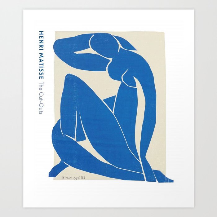 Henri Matisse - Blue Nude No. 4 portrait cut-off advertisement poster Art Print