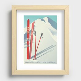 Ski New Hampshire - Gunstock Mountain Recessed Framed Print