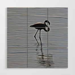 Flamingo Silhouette Acrylic Art Wood Wall Art