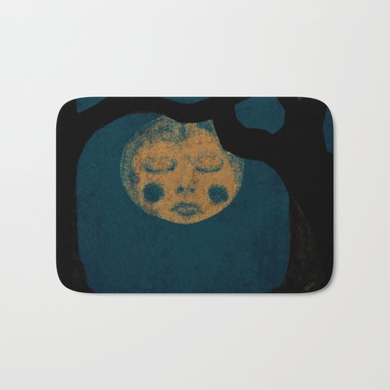 Moon With The Blues Bath Mat