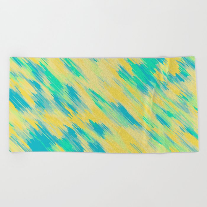 Blue Green Yellow Drawing And Painting Abstract Background Beach