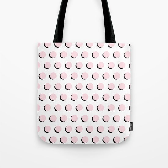 Pantone rose quartz minimal polka dots modern abstract circle illustration trendy hipster minimalism Tote Bag