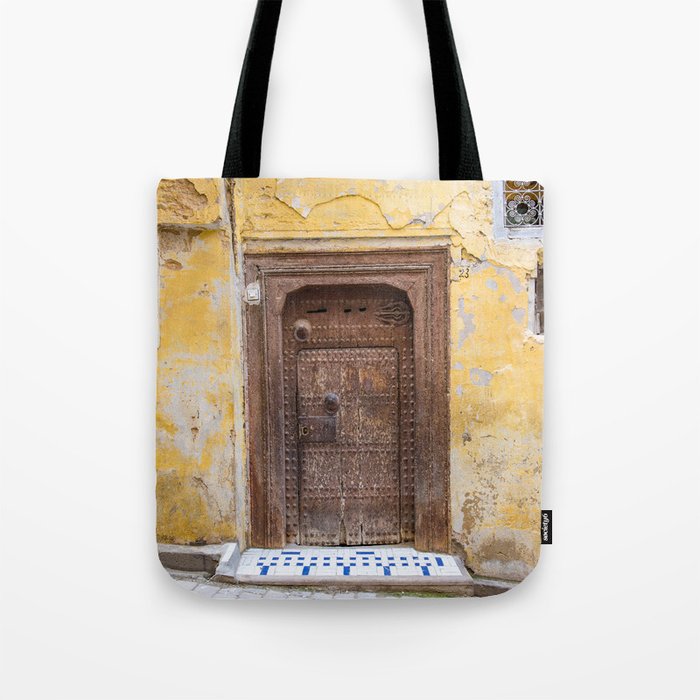Number 23 - Doorways of Fes, Morocco Tote Bag