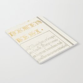 Vintage calligraphic art poster Notebook