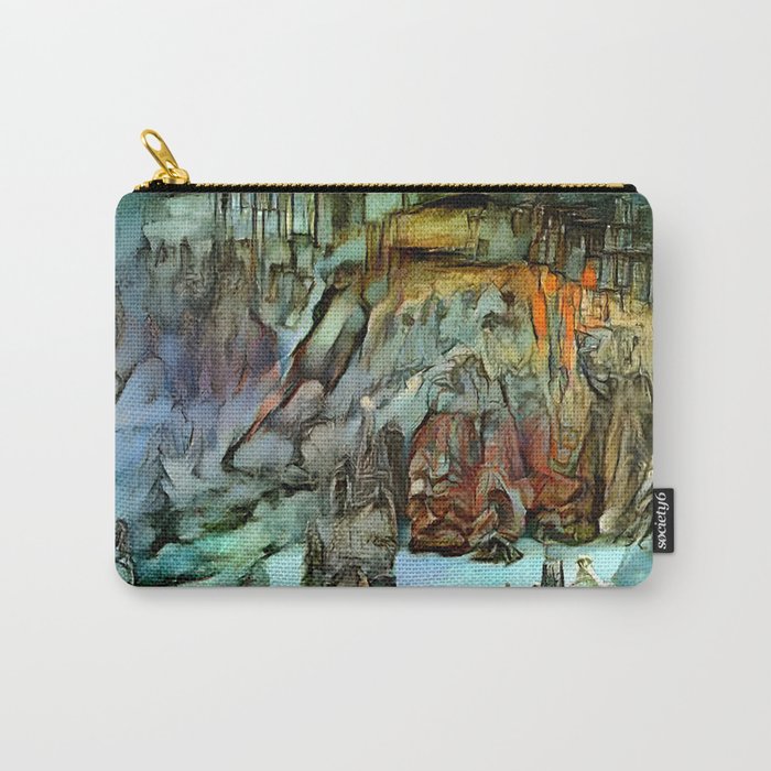 Snowed mountaints - abstract art illustration artwork Carry-All Pouch