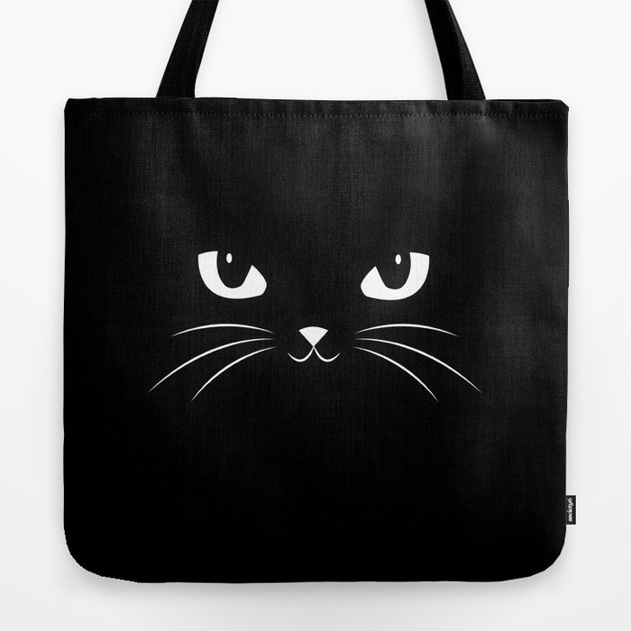 Checked Funny Black Cat Shoulder Bag | Kawaii Cute Crazy Cat Lady Bag 17 x 11 / Black