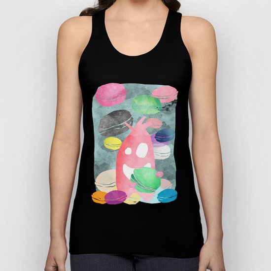 A wild creature in a macaron rain Unisex Tank Top