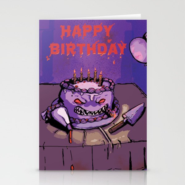 Birthday Cake of Doom Stationery Cards