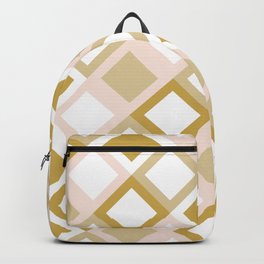 Diamonds Pattern in Beige and Brown Backpack