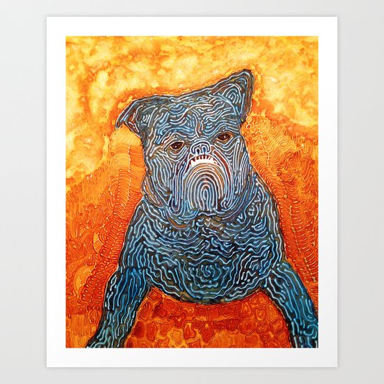 Blue Dog Art Print