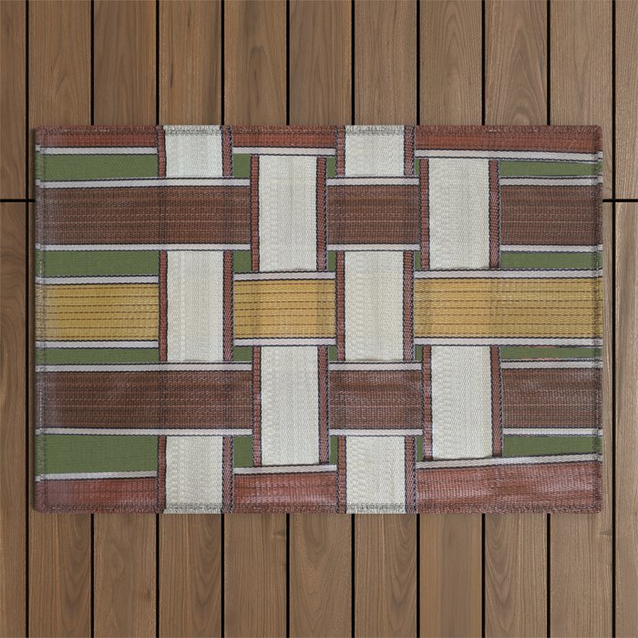 70s Lawn Chair - Earth Tones Outdoor Rug