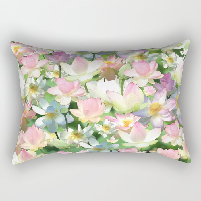 Lotus bloom Rectangular Pillow