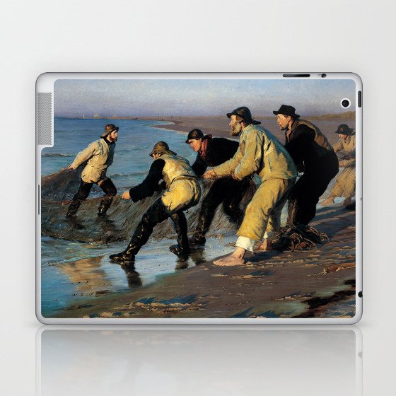 Fishermen Hauling a Net at the Skagen North Beach, 1883 by Peder Severin Kroyer Laptop & iPad Skin