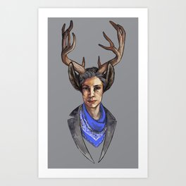 Mule Deer Art Print