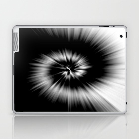 TIE DYE #1 (Black & White) Laptop & iPad Skin