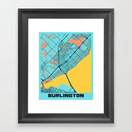 Burlington city Framed Art Print