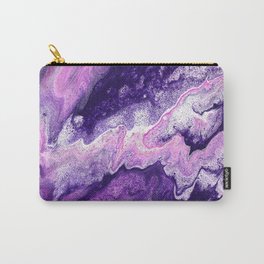 Deep Purple Carry-All Pouch | Painting, Pour, Fluid, Acrylic, Pouring, Paintpoured, Clouds, Purple, White, Fluidarts 