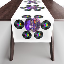 Disco Rainbow Album Flower Table Runner