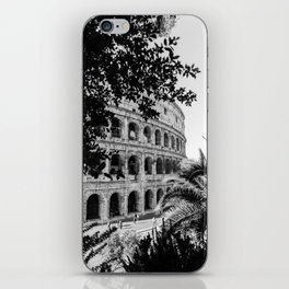 The Roman Colosseum in Black and White || Ancient Rome, Italy, Architecture, Travel Photography iPhone Skin