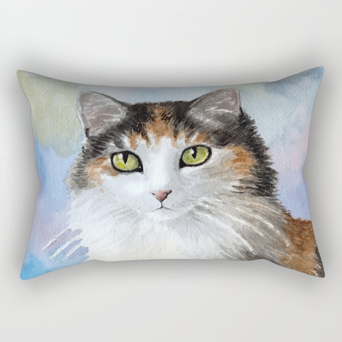 Cat 572 Calico Rectangular Pillow