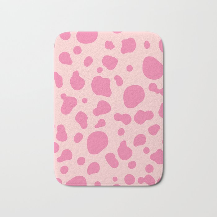 Pink Abstract Dot Bath Mat