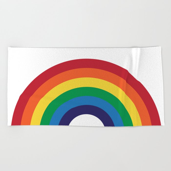 70's Love Rainbow Beach Towel