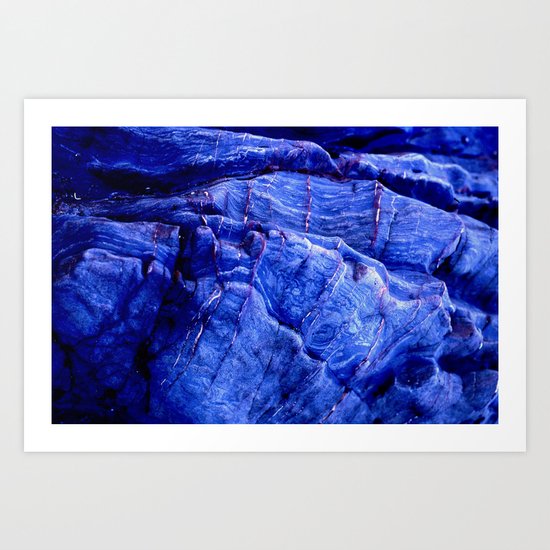 BLUE STONE TEXTURES Art Print