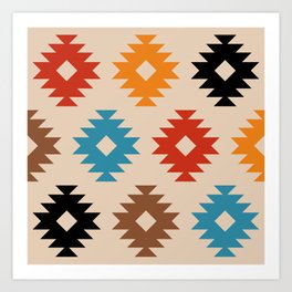 Colorful Southwestern Pattern 539 Art Print