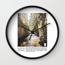 North Shore of Minnesota | Waterfall Long Exposure Photography Wall Clock
