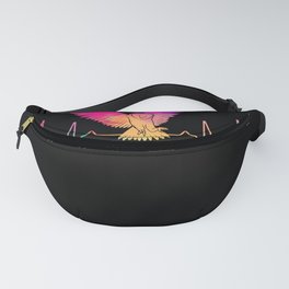 Owl Heartbeat Water Colors Fanny Pack