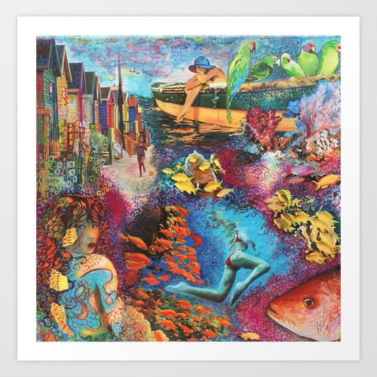 Below and above Art Print