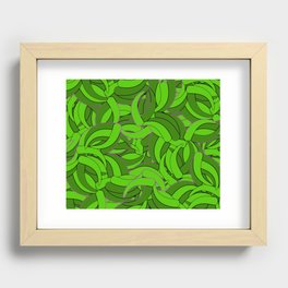 Abstract Emerald Green Forest Recessed Framed Print