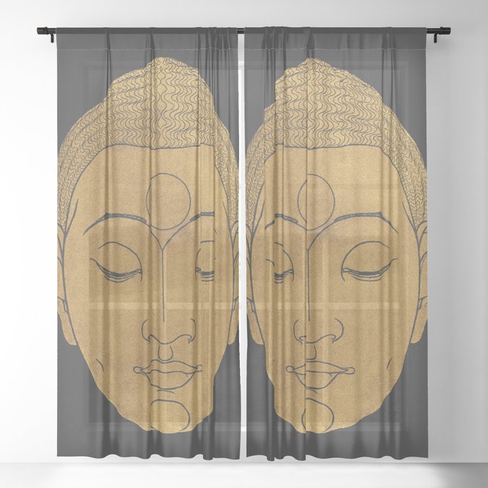 Head of Buddha Sheer Curtain